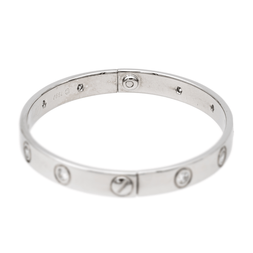 Bracelet Cartier Bracelet Jonc Love Or blanc Diamant 58 Facettes 2873481RV