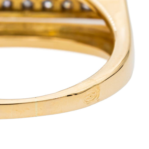 Bague 54 Bague en or jaune 18 carats pavée de diamants 58 Facettes 2878301CN