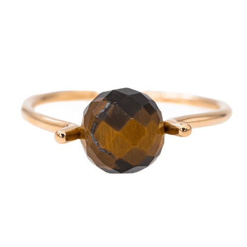 Bague 57 Bague Or jaune Œil de tigre 58 Facettes 2883062CN