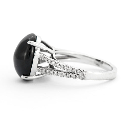 Bague Saphir Cabochon Diamants