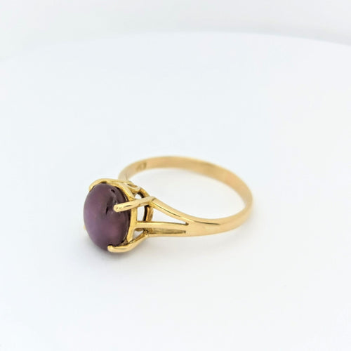 Bague 59 Bague en or jaune 14 carats au saphir étoilé 58 Facettes 28921