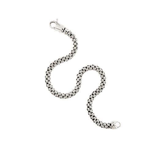 Bracelet Bracelet maille popcorn en or blanc 18 ct 58 Facettes 28942