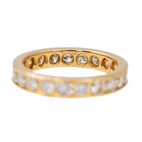 Bague 54 Alliance - Bague tour complet en or jaune 18 carats et diamants 58 Facettes 2899056CN