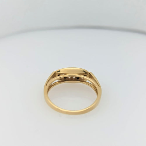 Bague 54 Bague pavée de diamants en or jaune 18 carats 58 Facettes 29033