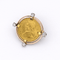 Pendentif Broche médaille Pape en or jaune 18 ct et diamants 58 Facettes 29049