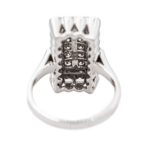 Bague 51 Bague en or blanc 18 carats pavée de diamants 58 Facettes 2905287CN