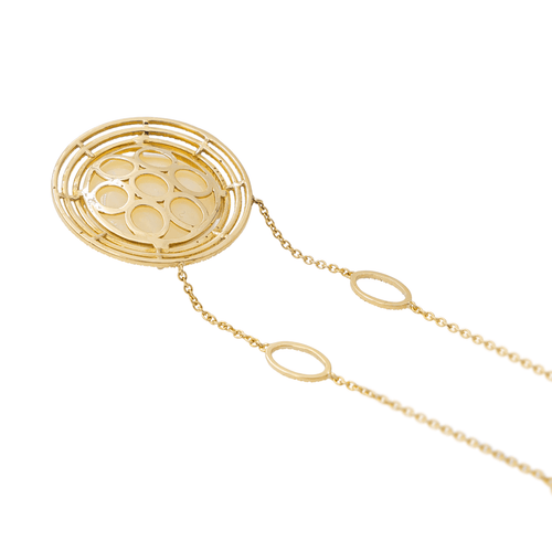 Collier Collier Pendentif Or jaune Opale, Diamant 58 Facettes 2905292CN