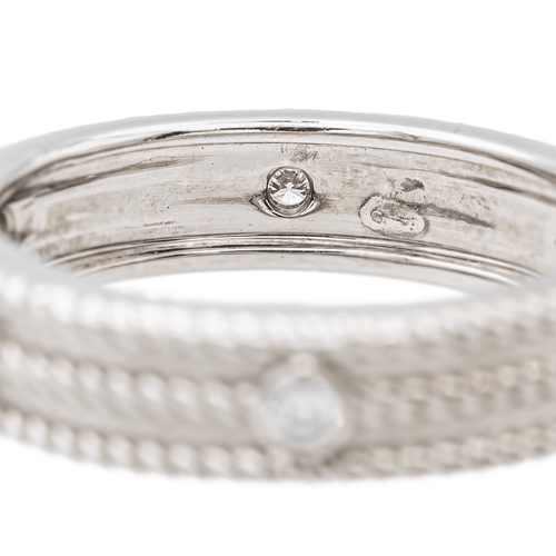 Bague 52 Bague alliance en or blanc 18 carats sertie de diamants 58 Facettes 2905333CN