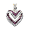 Pendentif Pendentif en or blanc 18 carats avec rubis et diamants 58 Facettes 2905353CN