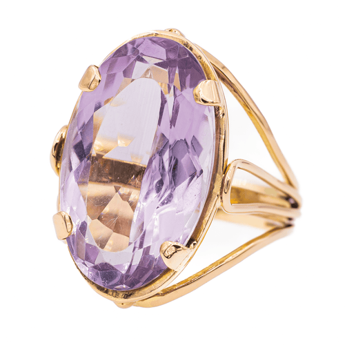 Bague 58 Bague cocktail en or rose 18 carats avec améthyste 58 Facettes 2905357CN