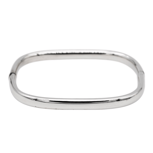 Bracelet Bracelet jonc carré ouvrant en or blanc 18 carats 58 Facettes 2909070CN