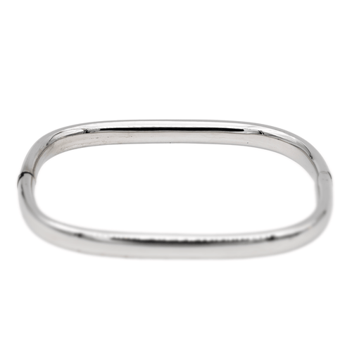 Bracelet Bracelet jonc carré ouvrant en or blanc 18 carats 58 Facettes 2909070CN