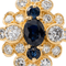 Bague 49 Bague marquise sertie de saphirs et diamants en or jaune 18 carats 58 Facettes 2909881CN