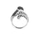Bague 58 Bague - Diamants blancs et noirs en or blanc 18 ct 58 Facettes 29142