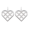 Boucles d'oreilles O.J. Perrin - Boucles d'oreilles cœur en or blanc avec diamants 58 Facettes 2914859CN