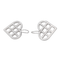 Boucles d'oreilles O.J. Perrin - Boucles d'oreilles cœur en or blanc avec diamants 58 Facettes 2914859CN