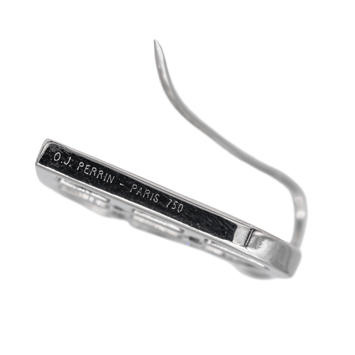 Boucles d'oreilles O.J. Perrin - Boucles d'oreilles cœur en or blanc avec diamants 58 Facettes 2914859CN