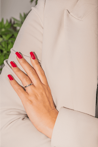 Bague 56 Alliance - Bague en or blanc 18 carats et diamants 58 Facettes 2916941CN