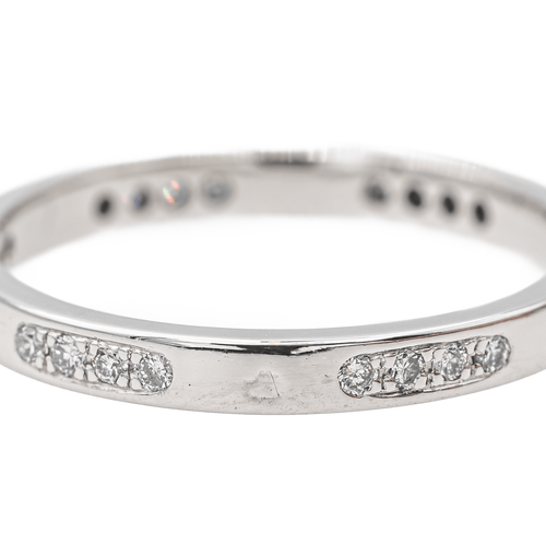 Bague 56 Alliance - Bague en or blanc 18 carats et diamants 58 Facettes 2916941CN