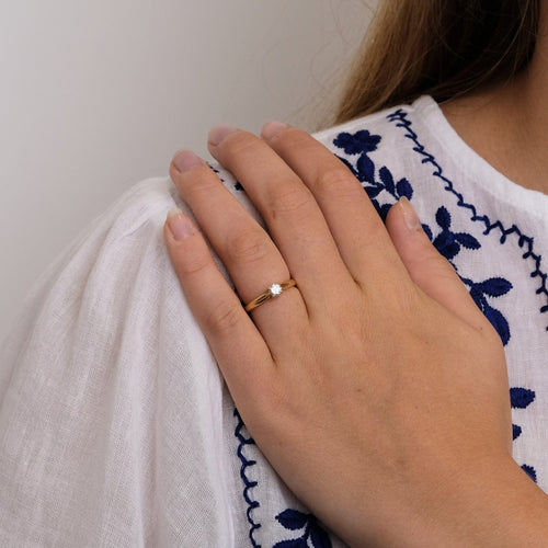 Bague 52 Bague Solitaire Diamant 58 Facettes DV0218-1