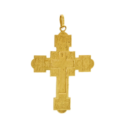 Pendentif Pendentif croix Via Crucis en or jaune 18 ct 58 Facettes 29224