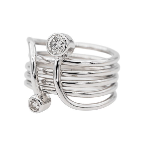 Bague 50 Bague  Toi & Moi Or blanc Diamant 58 Facettes 2925343RV