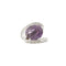 Bague 53 Contrary - Bague en or blanc 18 ct avec améthyste et diamants 58 Facettes 29391