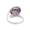 Bague 53 Contrary - Bague en or blanc 18 ct avec améthyste et diamants 58 Facettes 29391