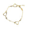Bracelet Bracelet cœurs en or jaune et or blanc 18 kt 58 Facettes 29396