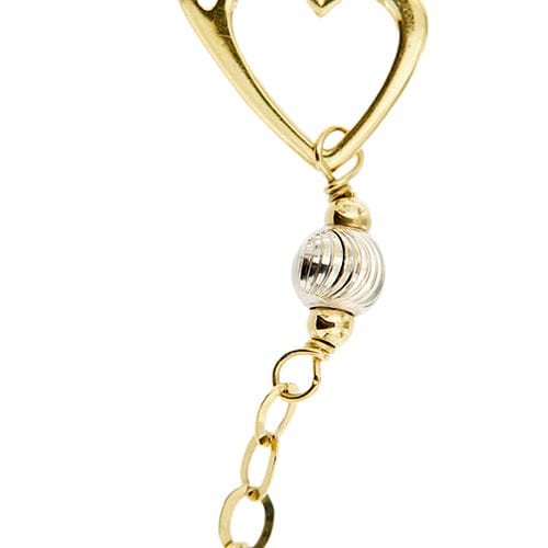 Bracelet Bracelet cœurs en or jaune et or blanc 18 kt 58 Facettes 29396