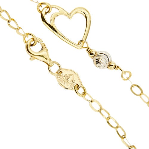 Bracelet Bracelet cœurs en or jaune et or blanc 18 kt 58 Facettes 29396