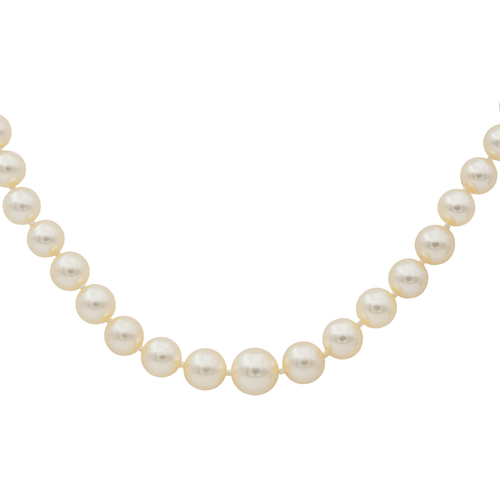 Collier Collier Sautoir Or blanc Perle, Diamant 58 Facettes 2940374CN