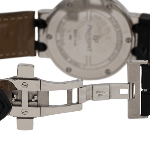 Montre Pequignet Moorea - Montre en acier, cadran noir 58 Facettes 2940426CN