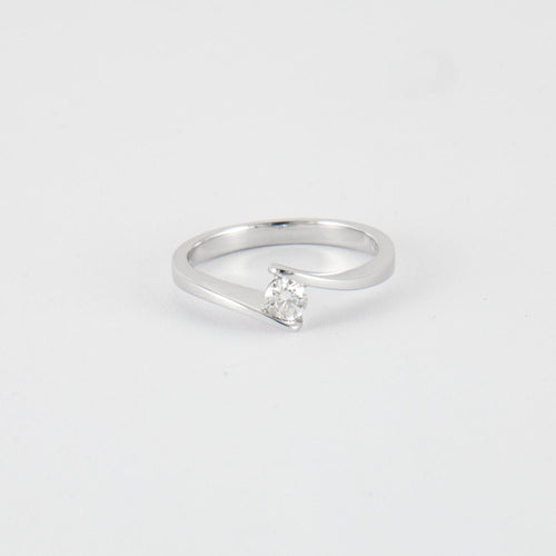 Bague 50 Bague solitaire or gris 58 Facettes DV0198-1