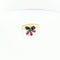 Bague 53 Bague florale en or jaune 18 carats avec rubis, saphirs et émeraude 58 Facettes 29575