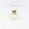 Bague 53 Bague florale en or jaune 18 carats avec rubis, saphirs et émeraude 58 Facettes 29575