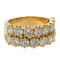 Bague 54 Bague cocktail en or jaune 18 carats et diamants 58 Facettes 2958631CN