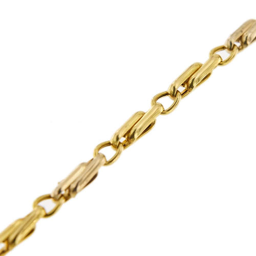 Collier Collier homme - Mailles alternées en or jaune et or blanc 18 carats 58 Facettes 29660