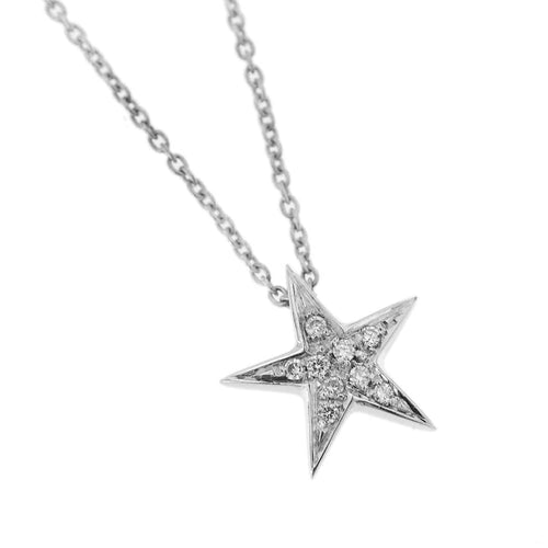Collier Collier - Pendentif étoile en or blanc 18 kt et diamants 58 Facettes 29732
