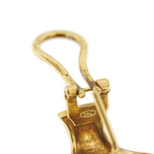 Boucles d'oreilles Boucles d’oreilles en or jaune 18 ct avec diamants 58 Facettes 29740