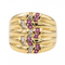 Bague 54 Bague en or jaune 18 carats sertie de rubis et diamants 58 Facettes 2975520CN