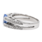 Bague 51 Bague Solitaire Or blanc Saphir, Diamant 58 Facettes 2975753CN