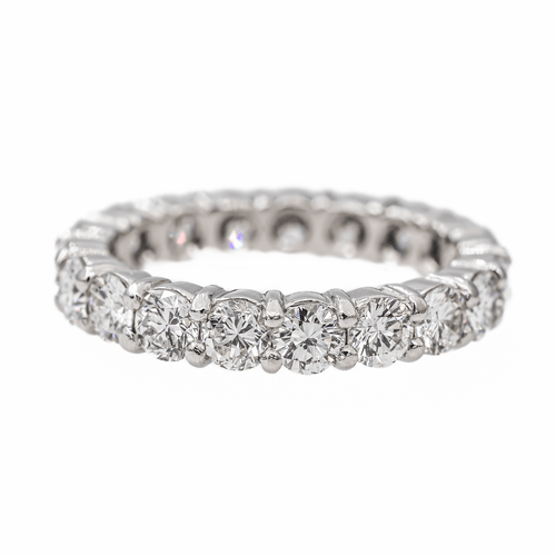 Bague 48.5 Boucheron - Bague alliance tour complet en platine sertie de diamants 58 Facettes 2975758CN