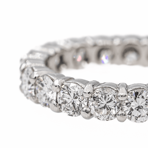 Bague 48.5 Boucheron - Bague alliance tour complet en platine sertie de diamants 58 Facettes 2975758CN