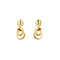 Boucles d'oreilles Boucles d’oreilles pendantes à double anneau croisé en or jaune 18 ct 58 Facettes 29783