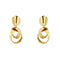 Boucles d'oreilles Boucles d’oreilles pendantes à double anneau croisé en or jaune 18 ct 58 Facettes 29783