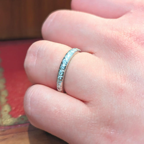 Bague 54 Alliance - Bague en or blanc 18 carats et diamants 58 Facettes 29791