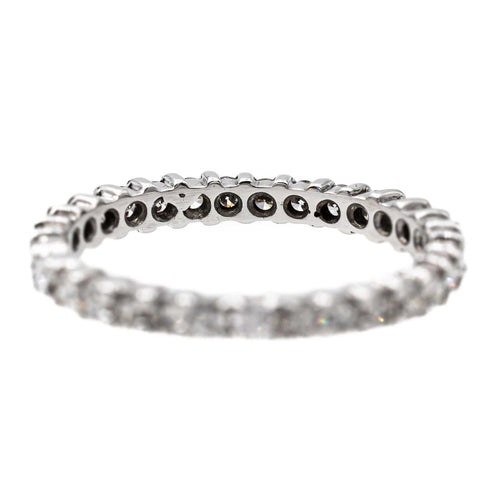 Bague 58.5 Bague alliance tour complet en or blanc 18 carats et diamants 58 Facettes 2998998CN