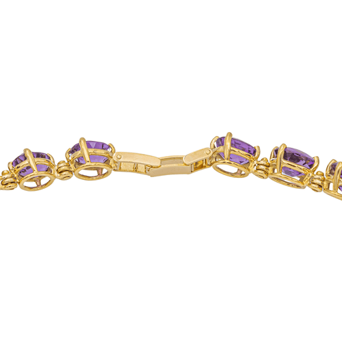Collier Collier rivière en or jaune 18 carats serti d’améthystes 58 Facettes 2999421CN