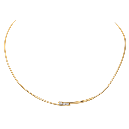 Collier Collier trilogie en or jaune 18 carats et diamants 58 Facettes 2999630CN